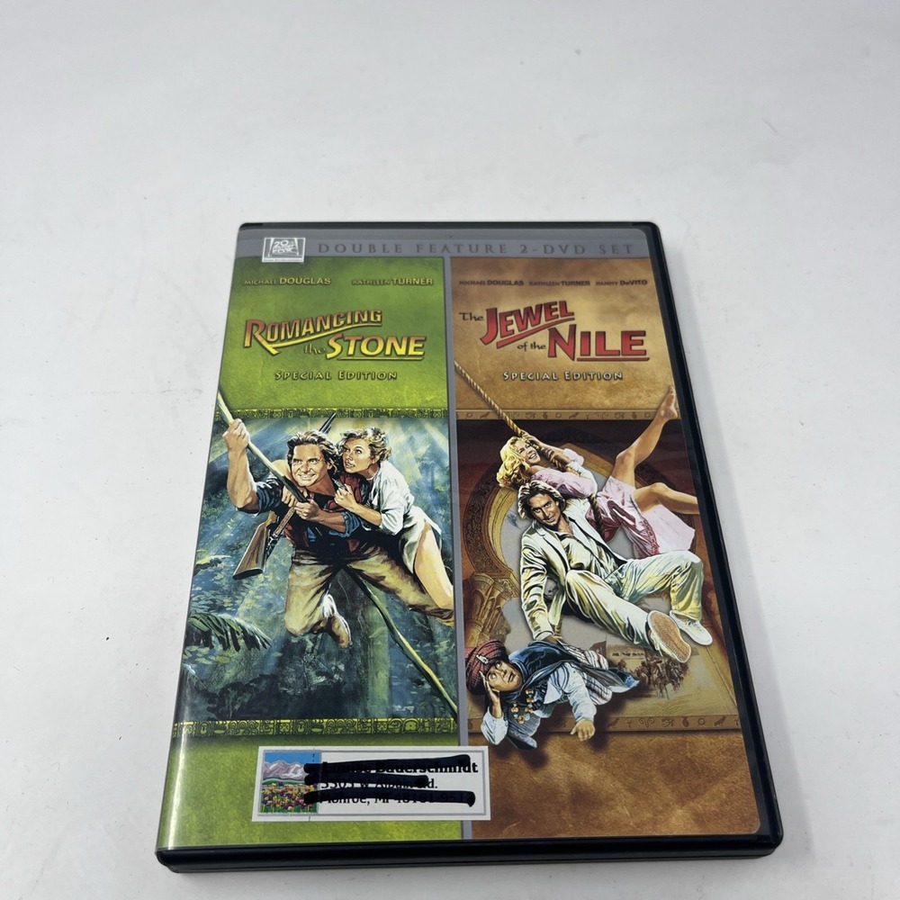 Romancing The Stone + The Jewel Of Nile (2-Disc DVD, 2008, Fox) Double Feature